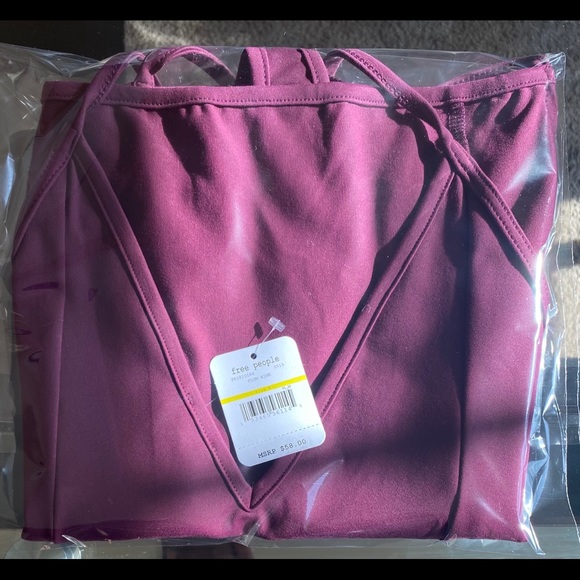 Free People Lila Bodysuit Plum Wine Size M - Picture 6 of 8